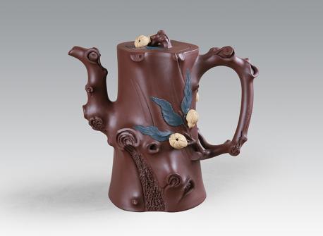 谢曼伦紫砂壶 大佛手桩壶 