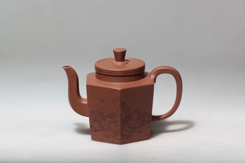 潘旭东紫砂壶 大彬六方 