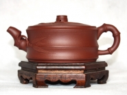 紫砂壶图片：底槽青 扁竹壶 - 美壶网