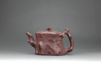 紫砂壶图片：劲松壶（黄龙山原矿紫泥） - 美壶网