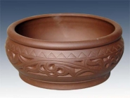 紫砂壶图片：小号刻画茶冼 - 美壶网