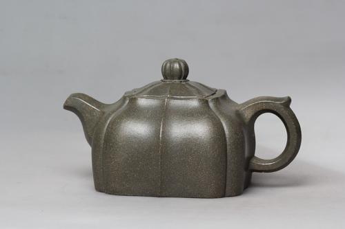 王锡军紫砂壶 四方菱花 