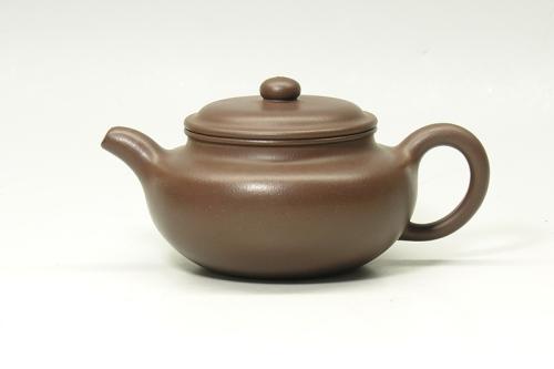 翟喈紫砂壶 扁腹 
