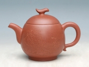 紫砂壶图片：春芽壶（画家田茂怀合作）（段泥） - 美壶网