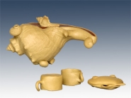 紫砂壶图片：海螺五件套200CC - 美壶网