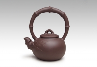 紫砂壶图片：竹节提梁 - 美壶网