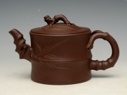 紫砂壶图片：竹段 泥料：底槽清 320cc - 美壶网