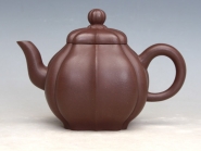 紫砂壶图片：四方菱花(紫泥) - 美壶网