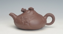 紫砂壶图片：扁鱼化龙 原矿优质紫砂泥 - 美壶网