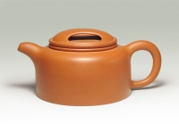 紫砂壶图片：朱泥牛盖莲子 - 美壶网