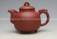 紫砂壶图片：龙凤呈祥底槽清全手工制作 拷贝 - 美壶网