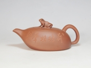 紫砂壶图片：荷塘蛙声 300CC 清水泥 - 美壶网