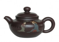 紫砂壶图片：泥绘仿古 250CC - 美壶网