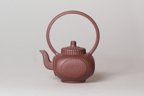 紫砂壶图片：葵花宝典提梁 - 美壶网