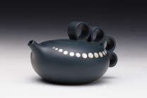 紫砂壶图片：绿泥嵌贝壶 - 美壶网