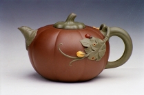 紫砂壶图片：巧色南瓜壶 - 美壶网