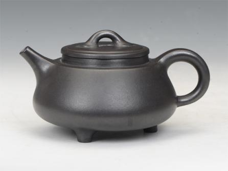 周建芬紫砂壶 如意石瓢 