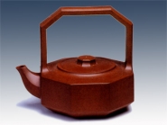 紫砂壶图片：钻石提梁壶第三届太湖博览会银奖 - 美壶网