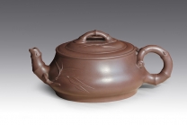 紫砂壶图片：扁古竹 - 美壶网