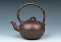 紫砂壶图片：竹节提梁 - 美壶网