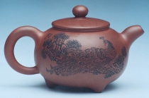 紫砂壶图片：三脚朴玉 - 美壶网