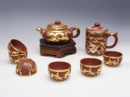 紫砂壶图片：镶金套壶 - 美壶网