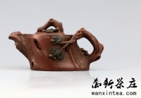 紫砂壶图片：已故高级工艺师邵新和制=[矮松桩壶]I(证书齐全) - 美壶网