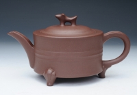 紫砂壶图片：三足吉祥 - 美壶网