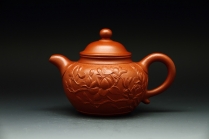 紫砂壶图片：全浮刻玉兰壶 - 美壶网