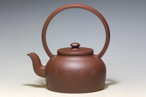 崔龙君紫砂壶 大彬提梁 