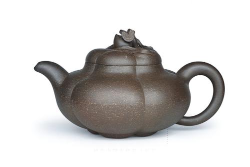 施云峰紫砂壶 上合桃壶窑变 