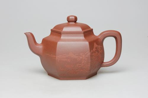 陈依群紫砂壶 华玉方壶 