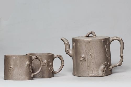 史伟如紫砂壶 梅桩套壶 