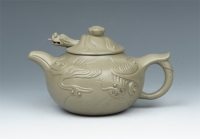 紫砂壶图片：鱼化龙仿古壶3 - 美壶网