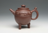 紫砂壶图片：三足元宝鼎 - 美壶网