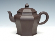 紫砂壶图片：六方宫灯（高黑泥） - 美壶网