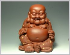 紫砂壶图片：欢天喜地-布袋佛 - 美壶网