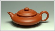 紫砂壶图片：朱泥虚扁 - 美壶网