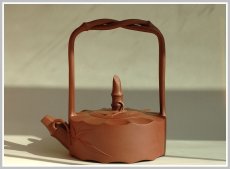 紫砂壶图片：六方竹提梁 - 美壶网