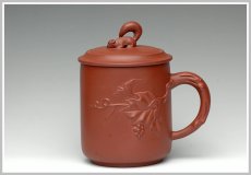 紫砂壶图片：松鼠葡萄杯 - 美壶网