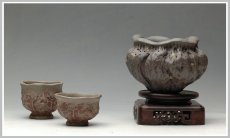 紫砂壶图片：古俊高雅  莲蓬香炉 小水洗 稀少青灰泥 - 美壶网