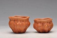 紫砂壶图片：红段泥 莲蓬杯 最新 - 美壶网