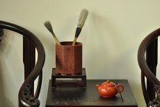 紫砂壶图片：张云熙之精品八方笔筒 四大美女 已收藏，只供欣赏 - 美壶网