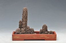 紫砂壶图片：假山盆景一套 绞泥盆 小景DIYo(∩_∩)o  - 美壶网