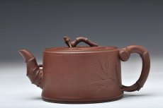 紫砂壶图片：方圆堂实力派 许嘉年 全手一段竹 - 美壶网