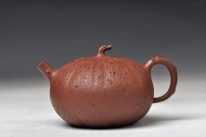紫砂壶图片：蔡岩峰经典作品 古拙中透灵气 全手工大橘瓜  - 美壶网