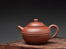 紫砂壶图片：潘小东全手新作 追慕古韵  明式腰线  - 美壶网