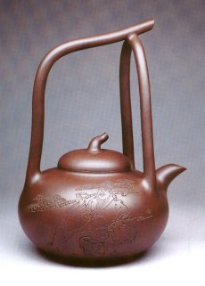 紫砂壶图片：滔滔提梁壶 - 美壶网