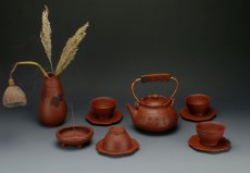 紫砂壶图片：妙法莲华组茶具 - 美壶网