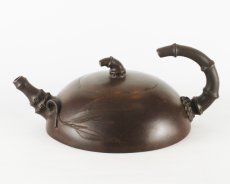 紫砂壶图片：陶艺竹段壶 - 美壶网